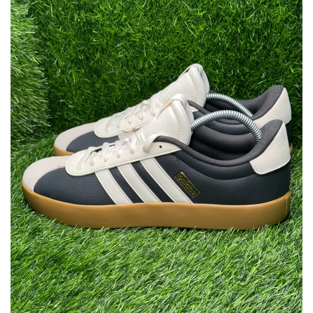 Adidas VL Court 3.0 Mens Size 11 Sneakers Carbon Off White Gum JR8638 NWOB